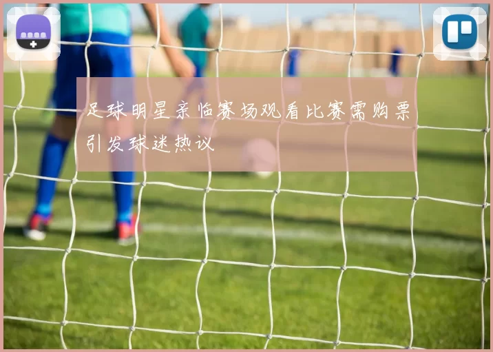 足球明星亲临赛场观看比赛需购票引发球迷热议